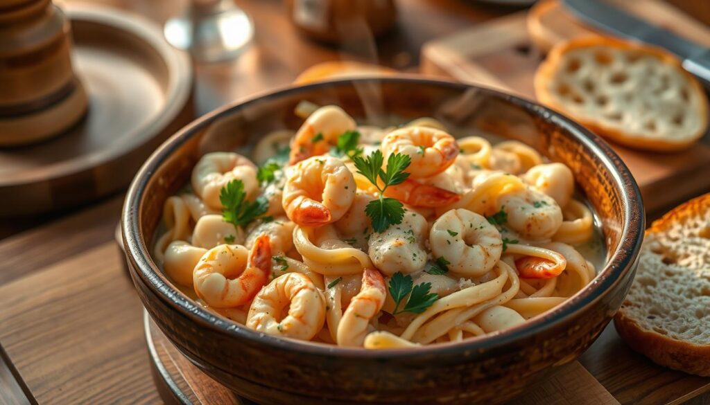 chicken and shrimp pasta