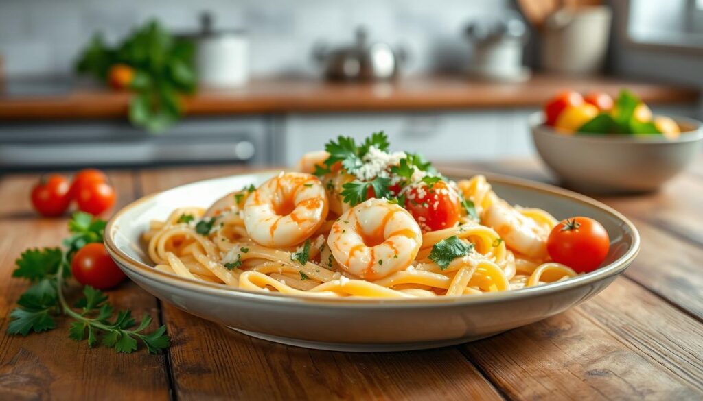 shrimp chicken pasta